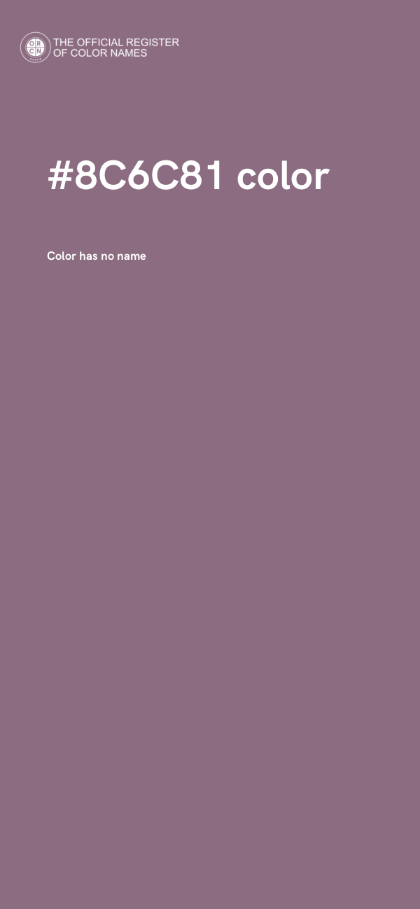 #8C6C81 color image