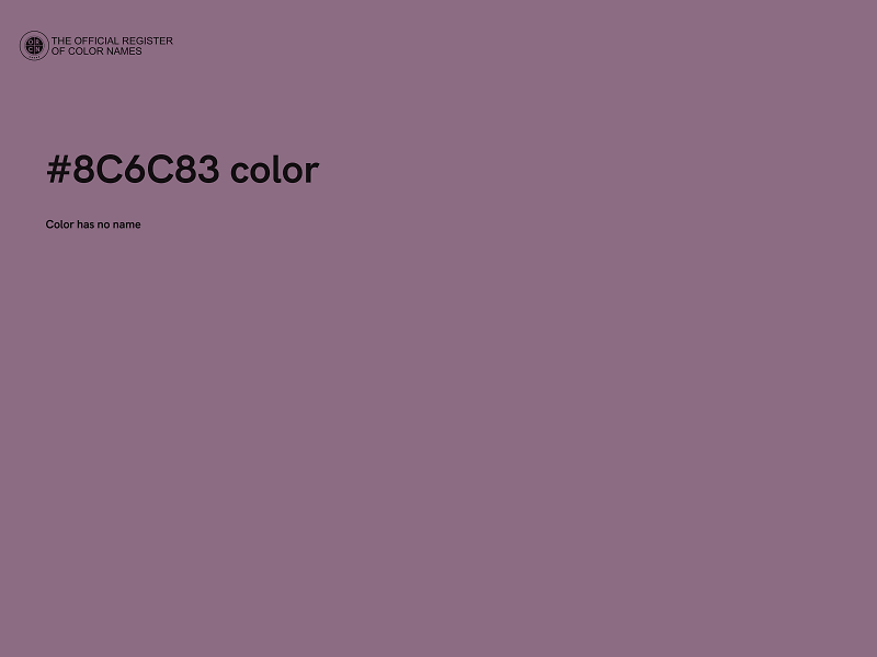 #8C6C83 color image