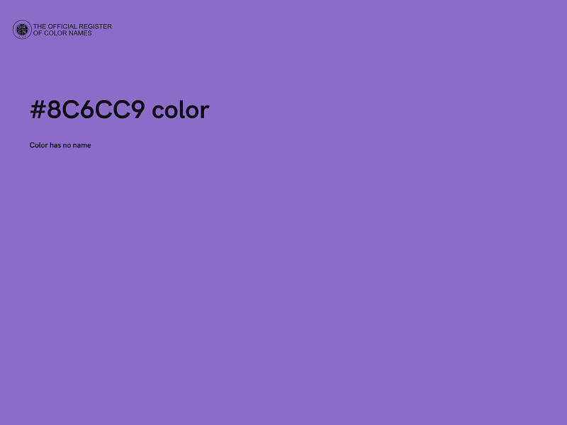 #8C6CC9 color image