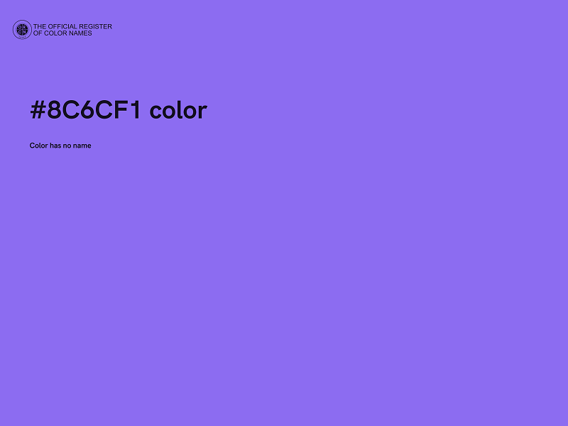 #8C6CF1 color image