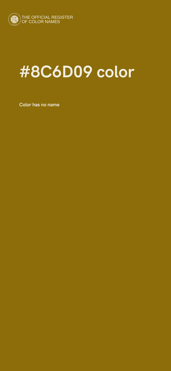 #8C6D09 color image