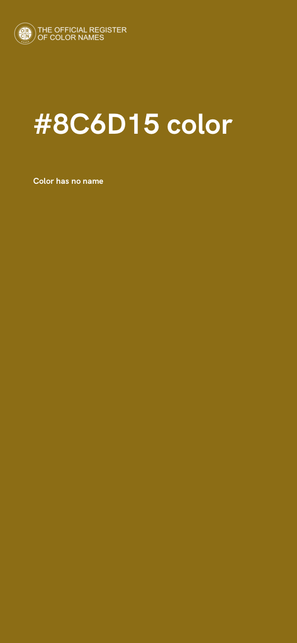 #8C6D15 color image