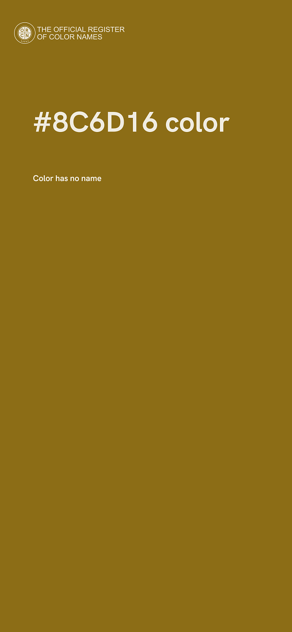 #8C6D16 color image