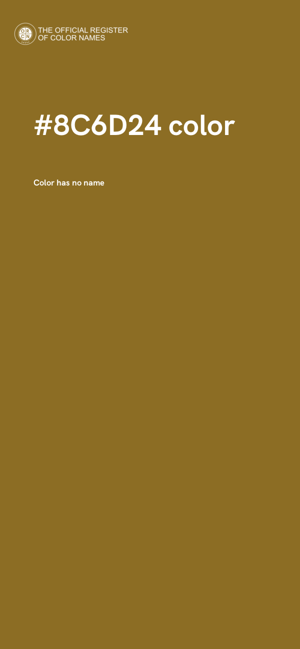 #8C6D24 color image