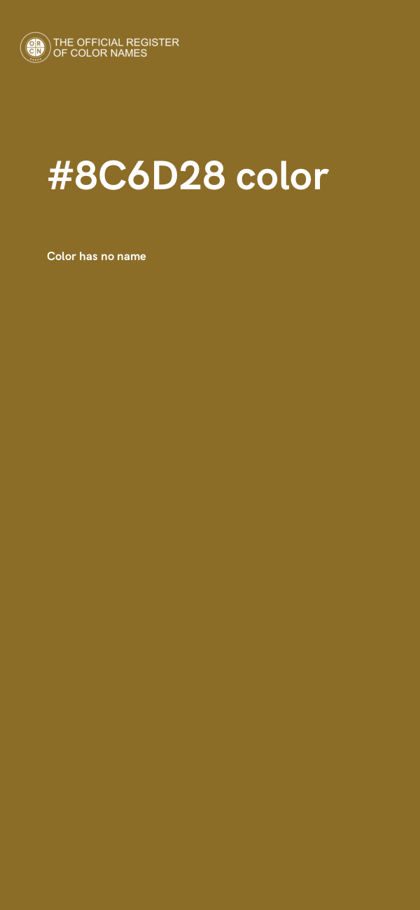 #8C6D28 color image