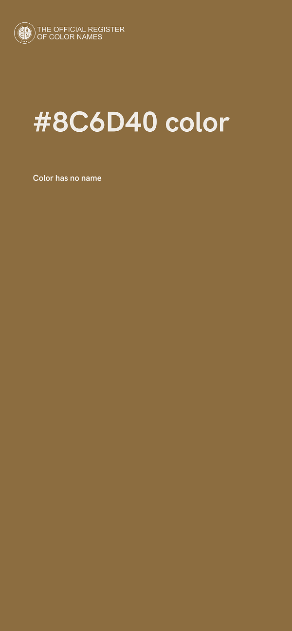 #8C6D40 color image