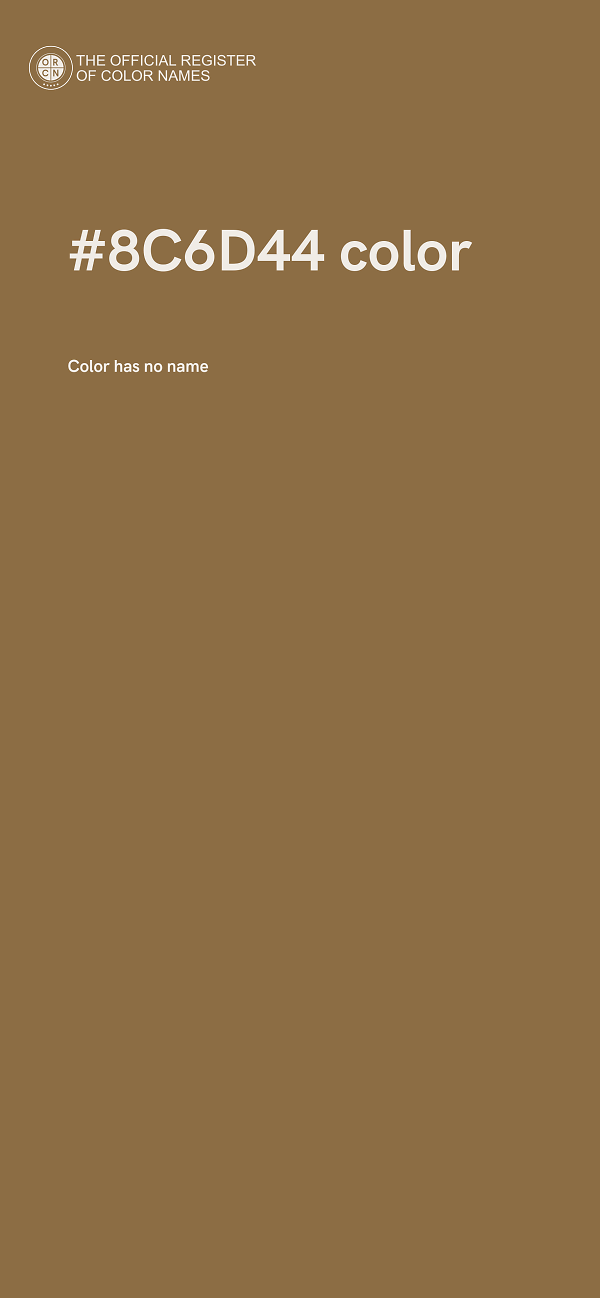 #8C6D44 color image