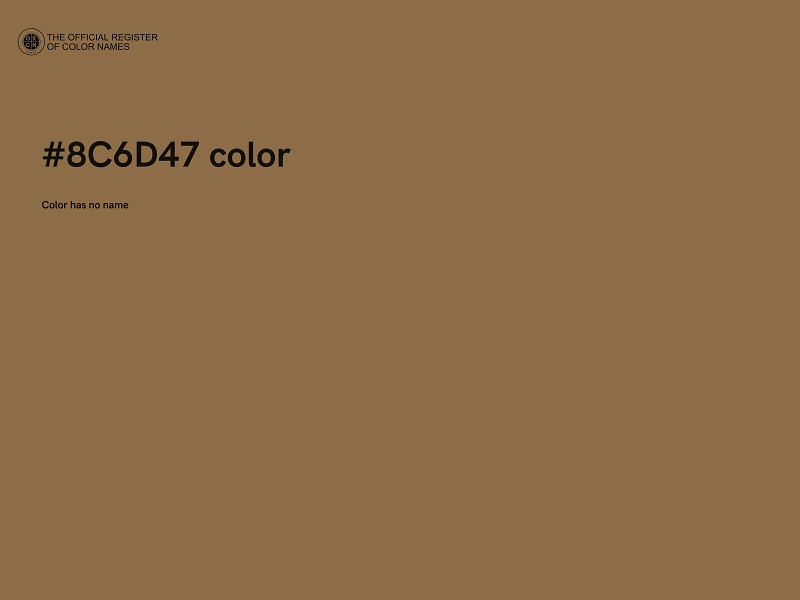 #8C6D47 color image