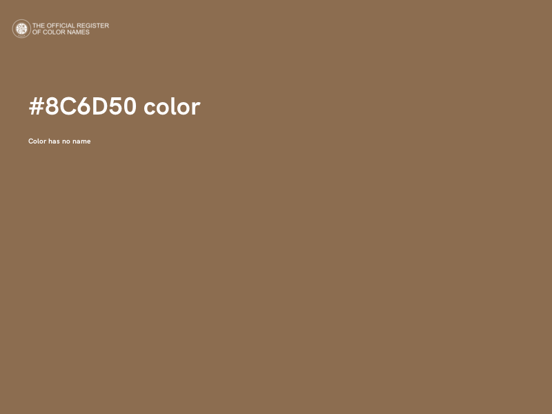#8C6D50 color image