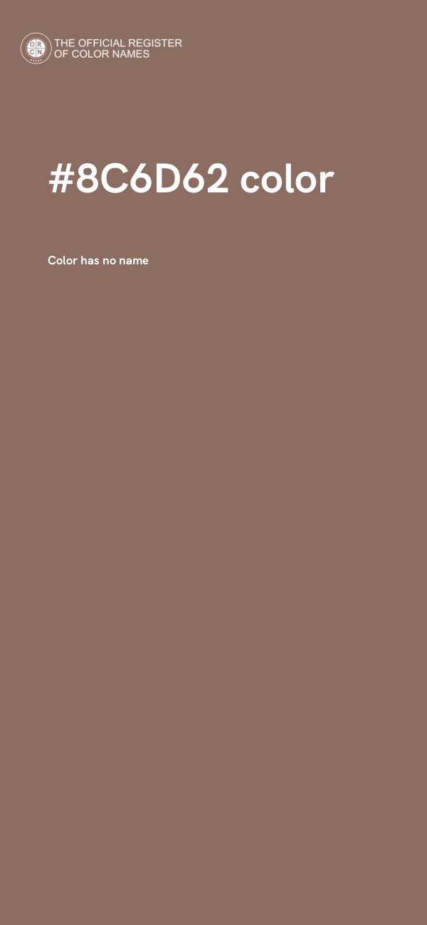 #8C6D62 color image