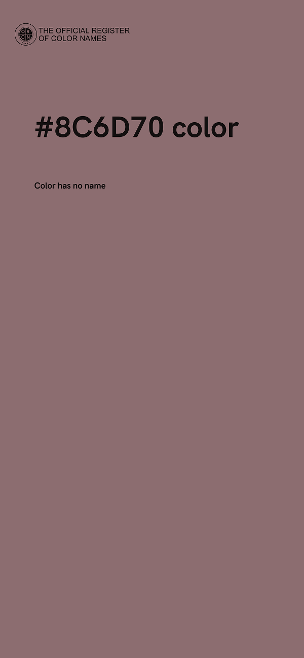 #8C6D70 color image