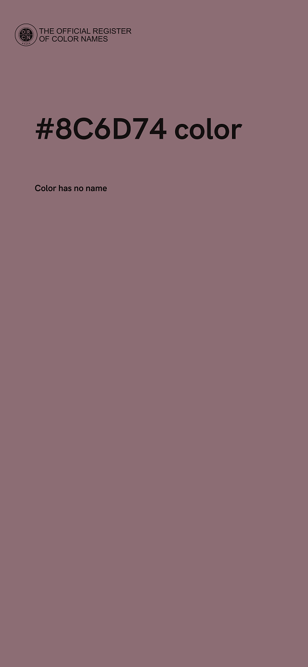 #8C6D74 color image