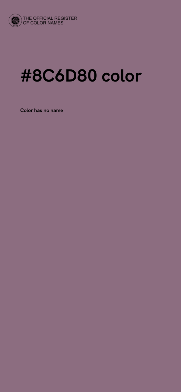 #8C6D80 color image