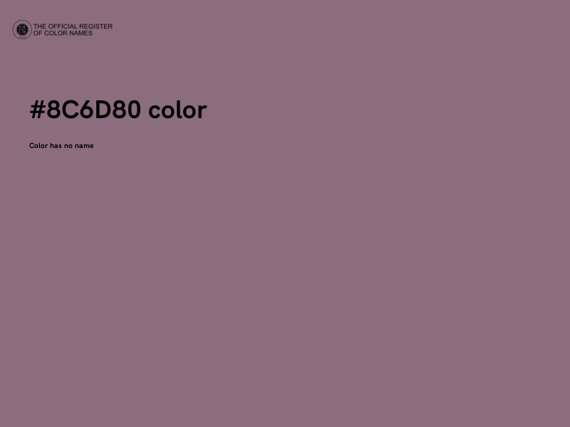 #8C6D80 color image