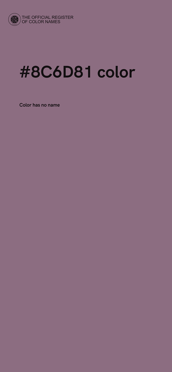 #8C6D81 color image