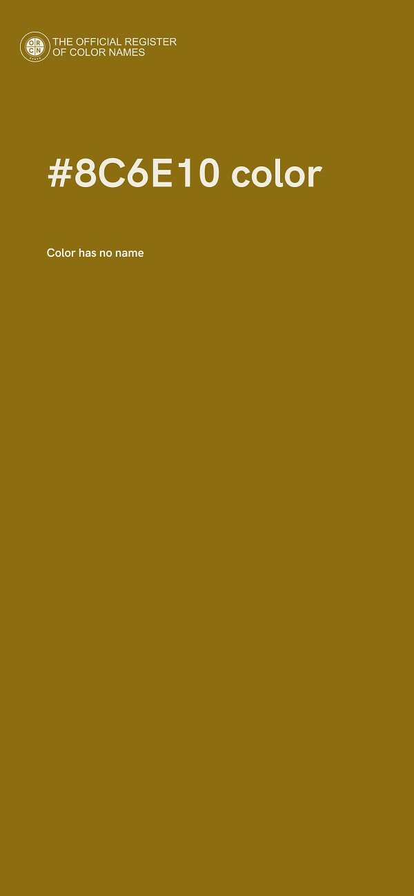 #8C6E10 color image