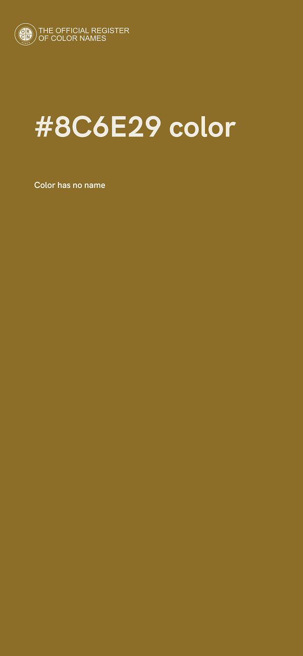 #8C6E29 color image