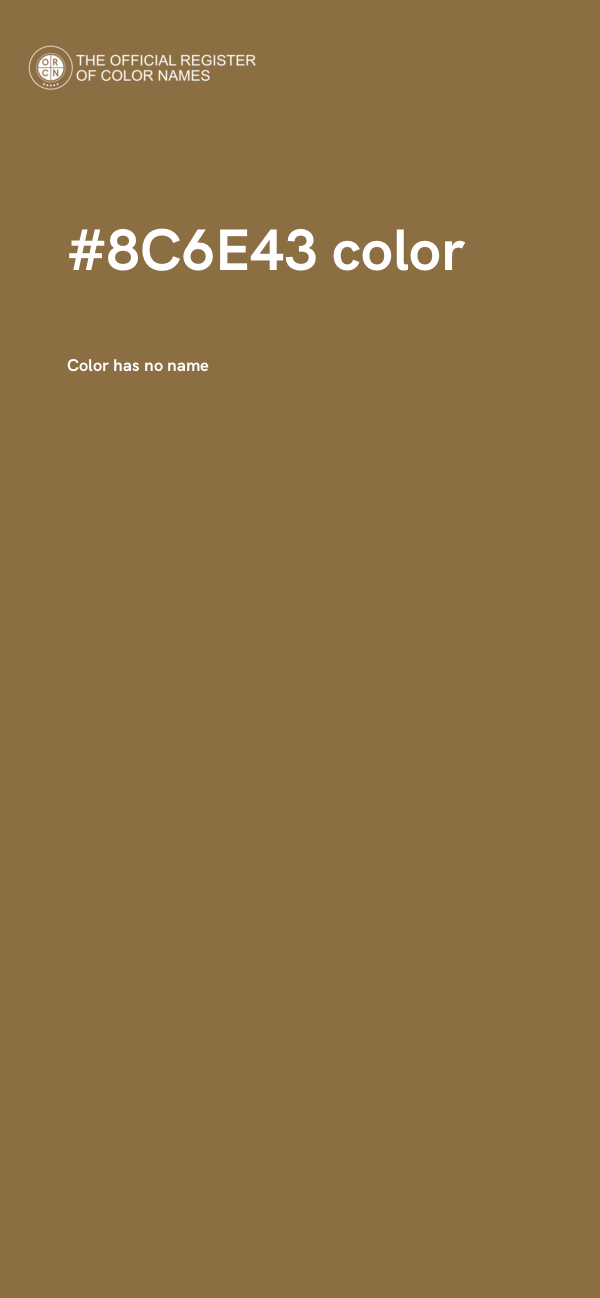 #8C6E43 color image