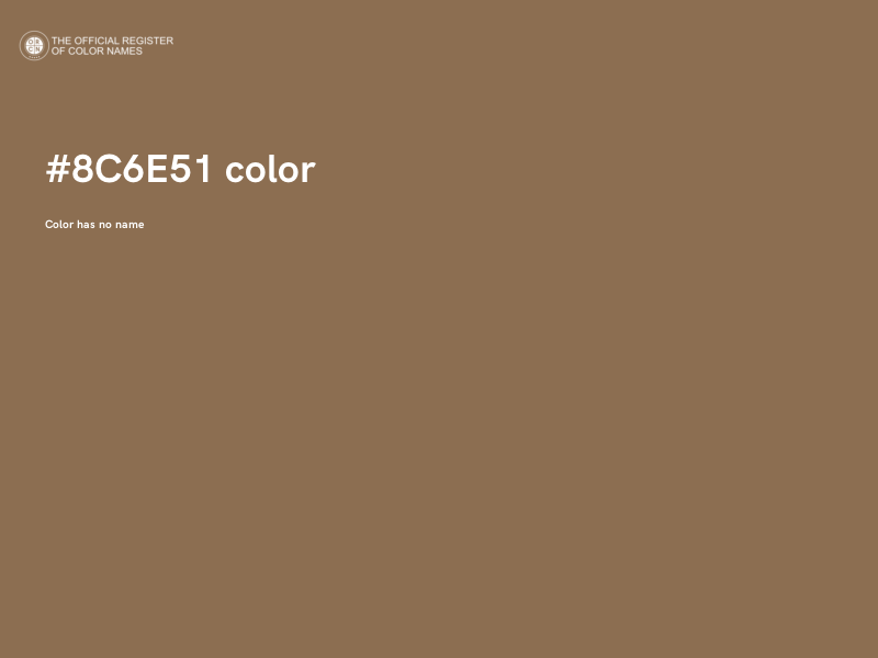 #8C6E51 color image