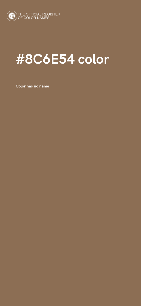 #8C6E54 color image