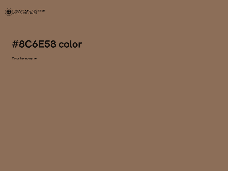 #8C6E58 color image