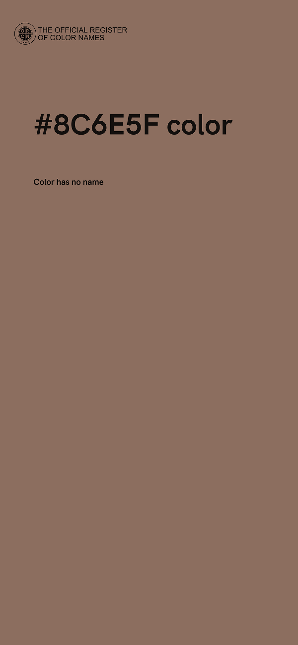 #8C6E5F color image