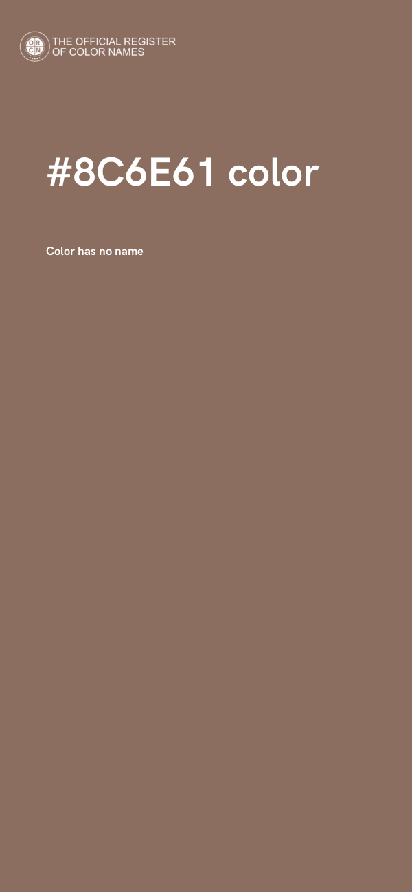 #8C6E61 color image