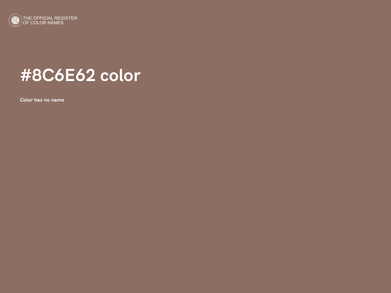 #8C6E62 color image