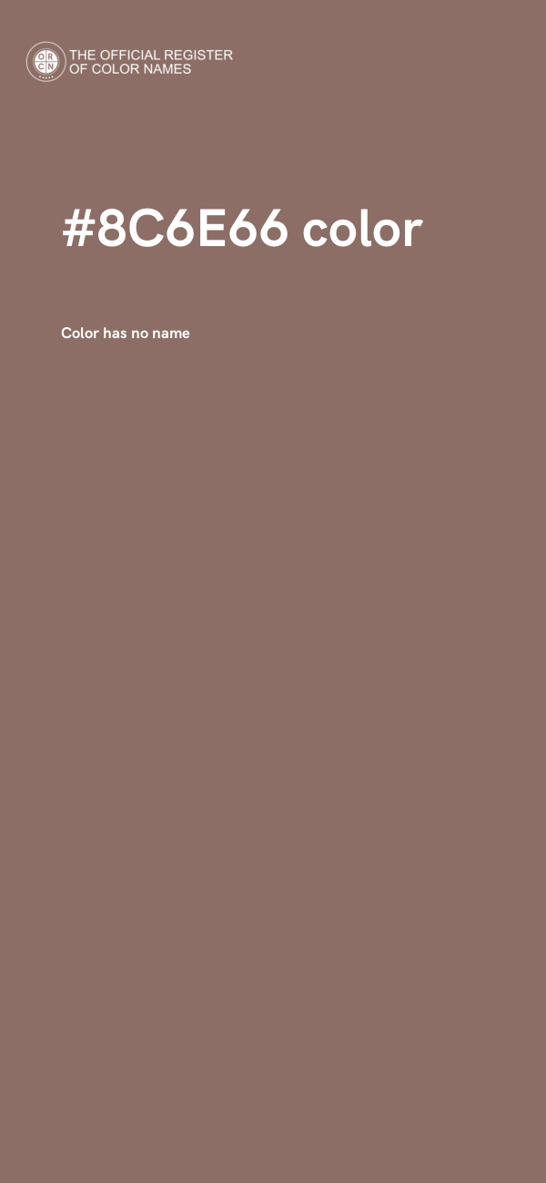 #8C6E66 color image