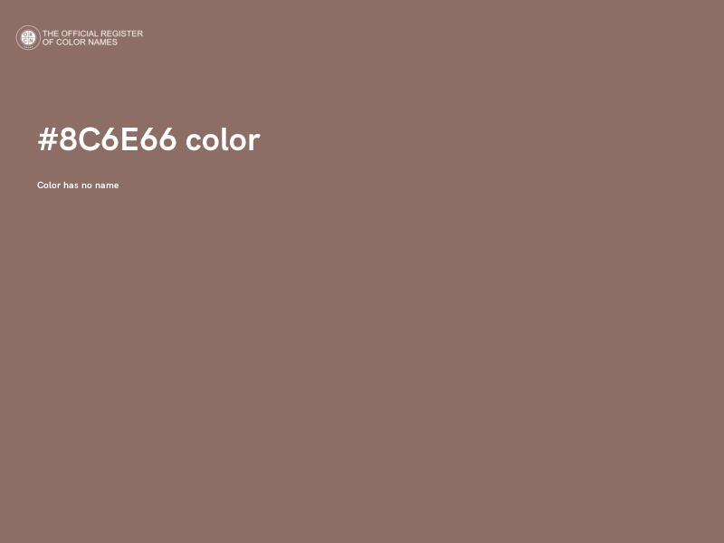 #8C6E66 color image