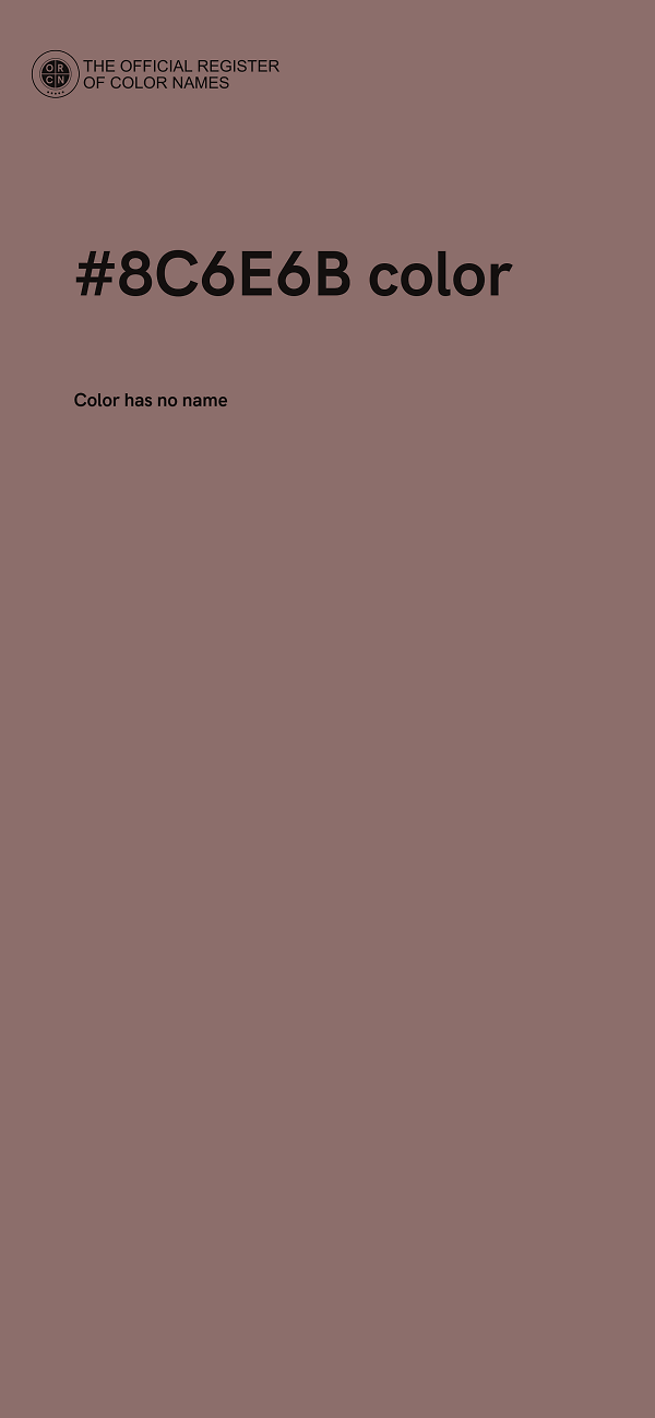 #8C6E6B color image