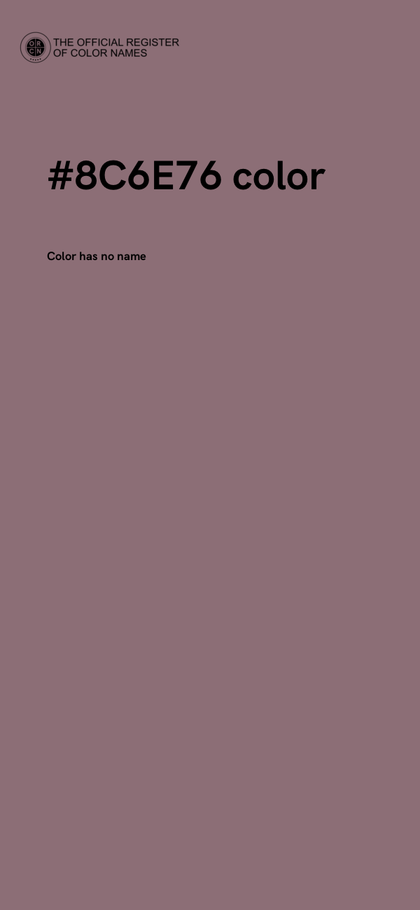 #8C6E76 color image