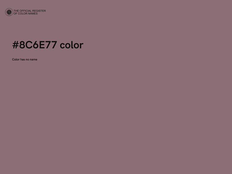 #8C6E77 color image