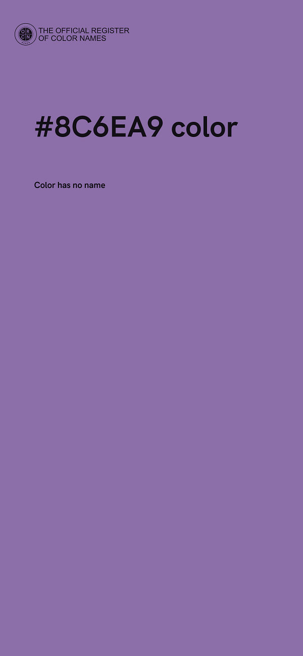 #8C6EA9 color image