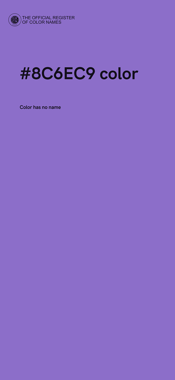 #8C6EC9 color image