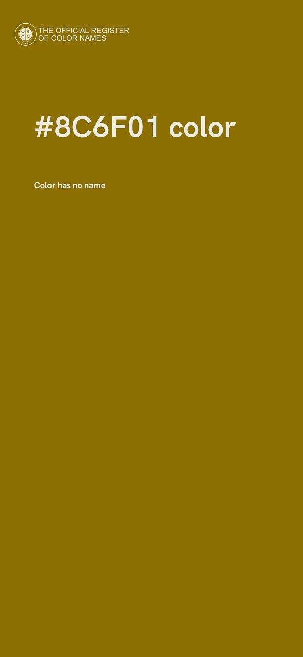 #8C6F01 color image