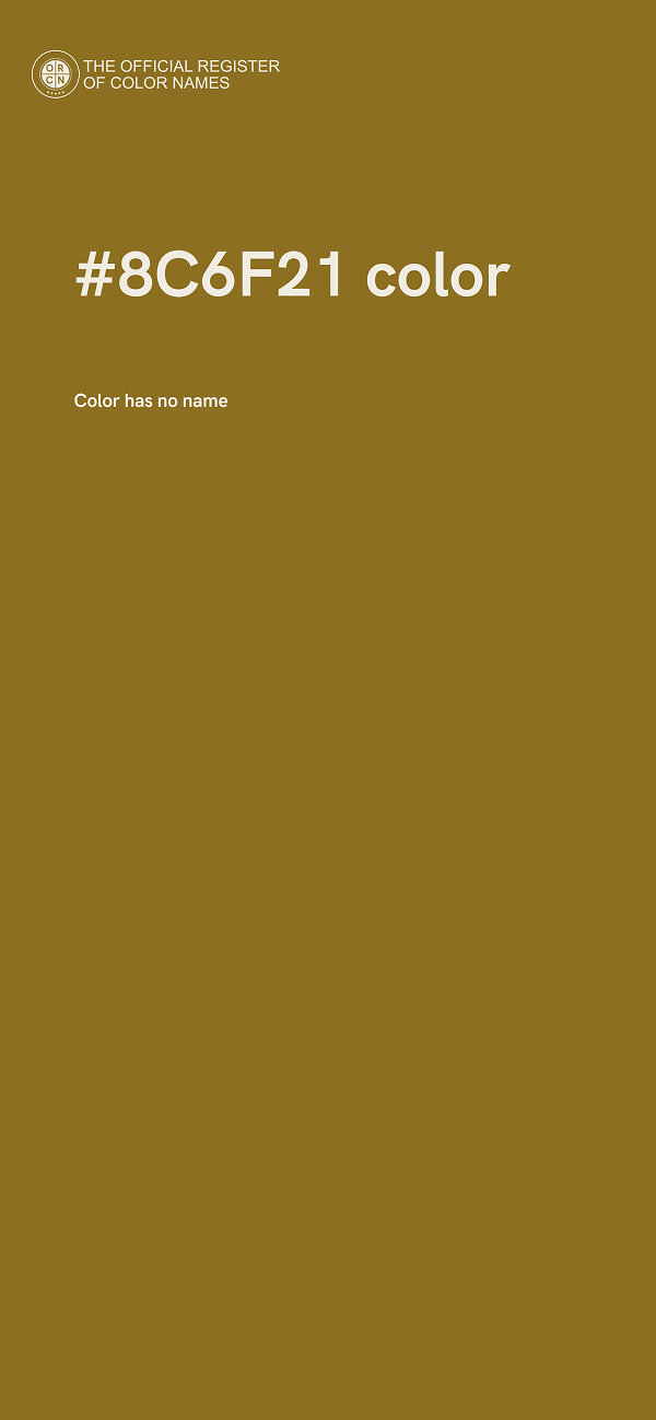 #8C6F21 color image