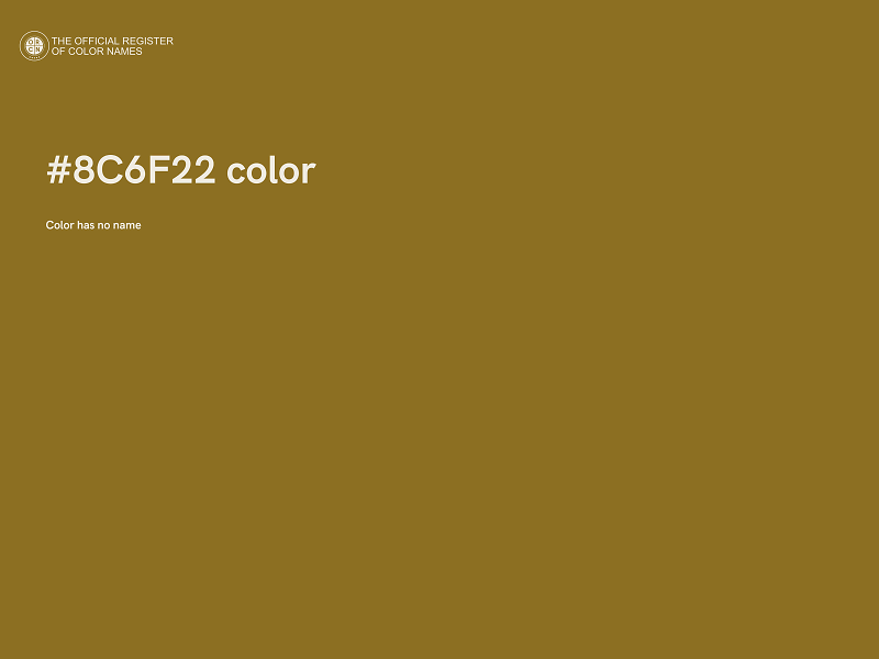 #8C6F22 color image