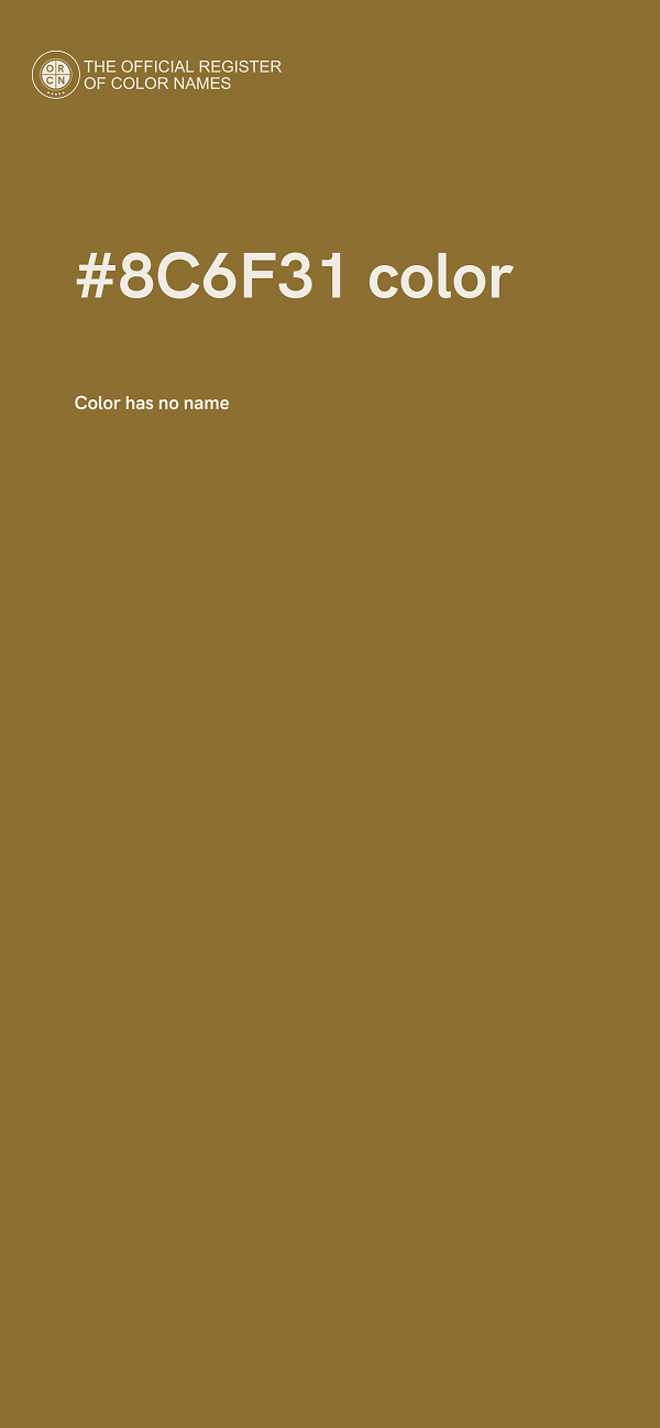 #8C6F31 color image