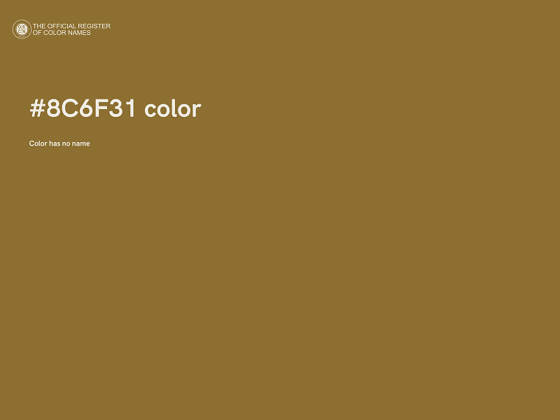 #8C6F31 color image