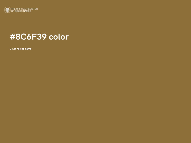 #8C6F39 color image