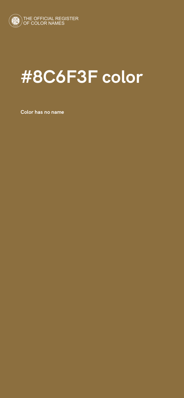 #8C6F3F color image