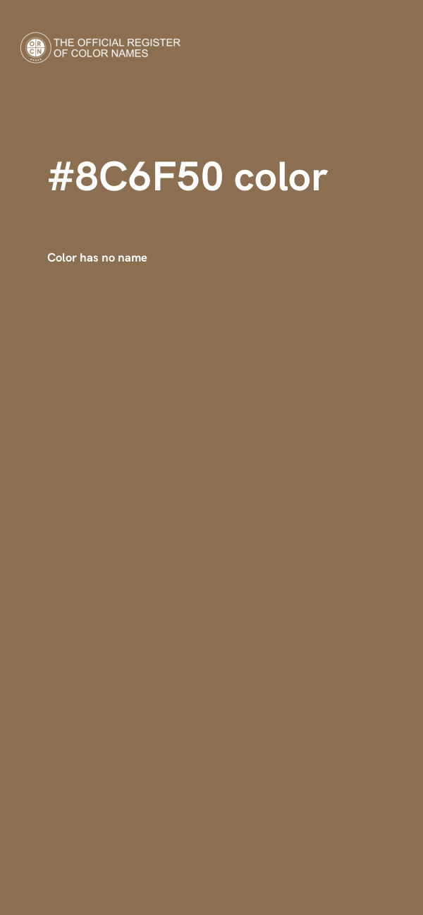 #8C6F50 color image