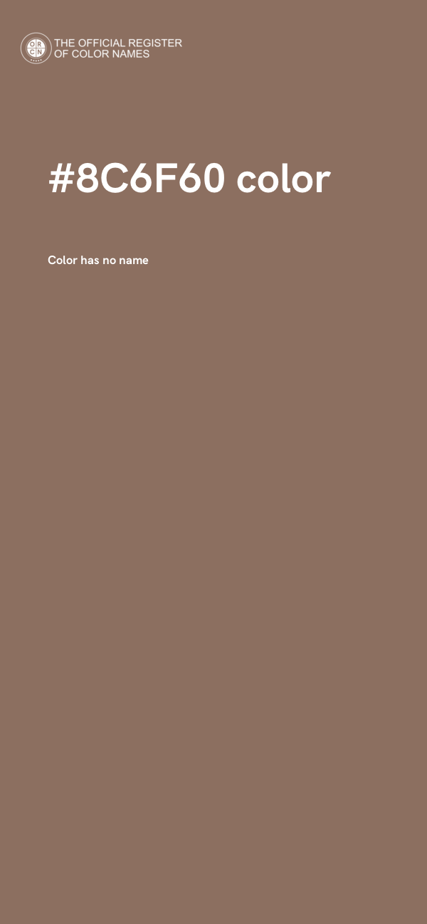 #8C6F60 color image