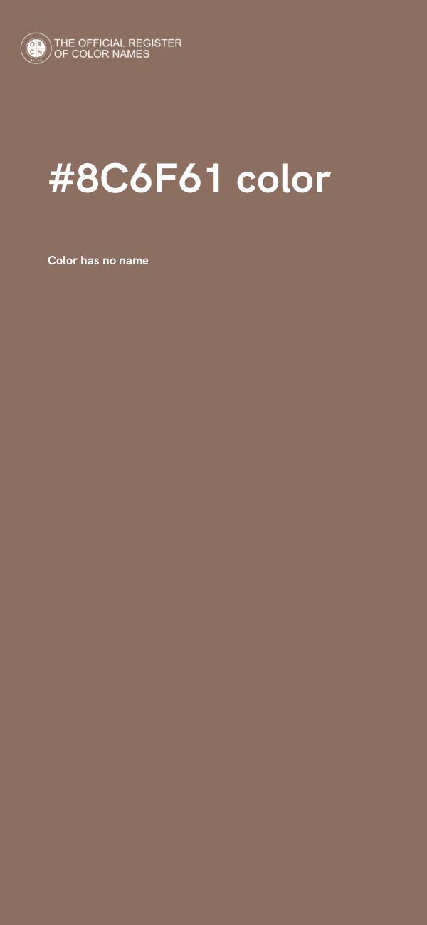 #8C6F61 color image