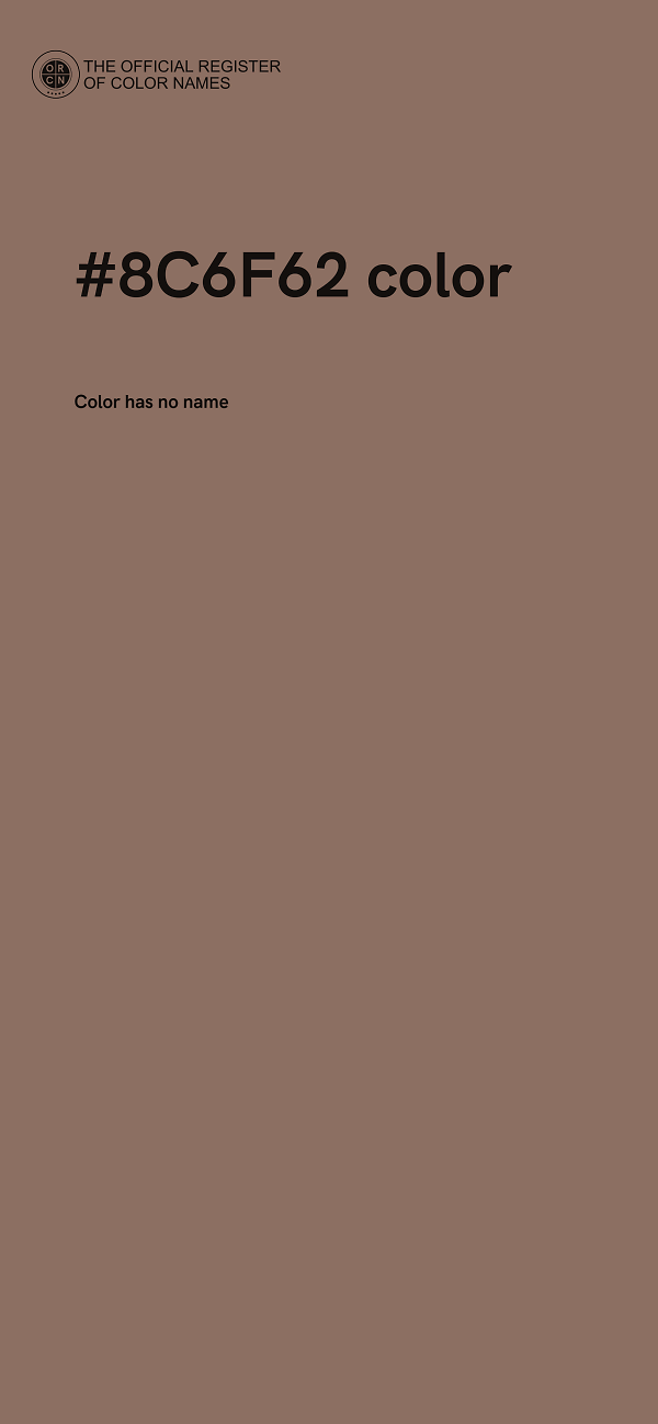 #8C6F62 color image