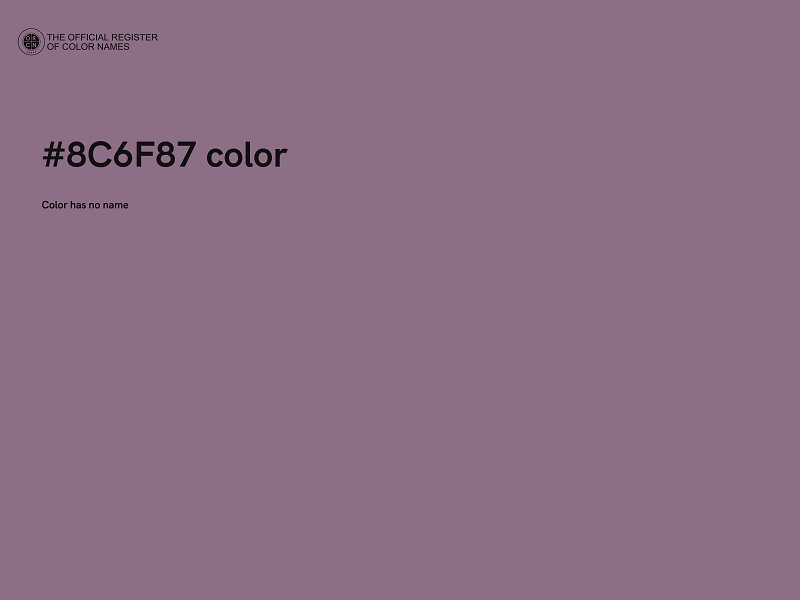 #8C6F87 color image