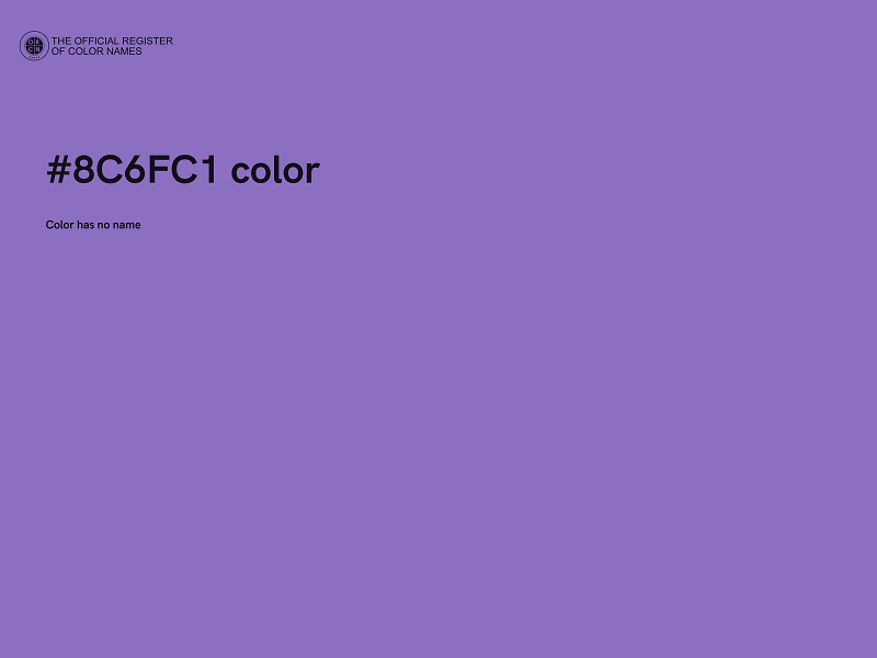 #8C6FC1 color image