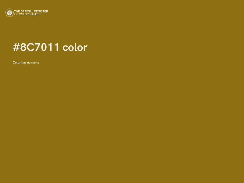 #8C7011 color image
