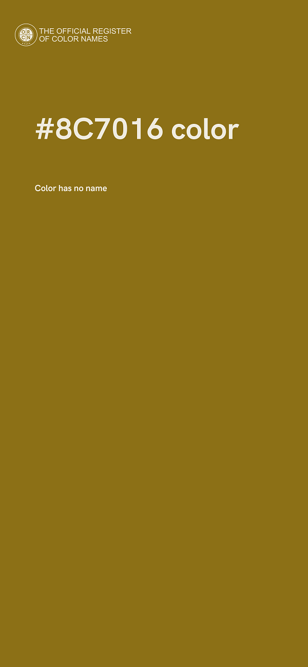 #8C7016 color image